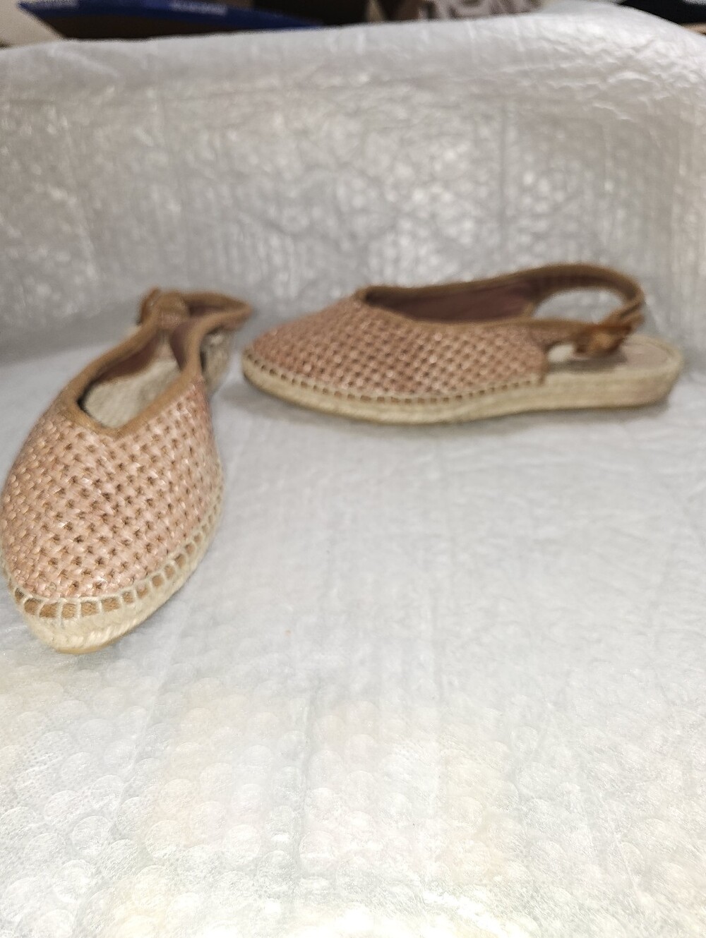 Boden Woven Slingback Espadrille Flat Sandals Size 40 Usa 9 Blush Pink Coastal - Picture 8 of 10